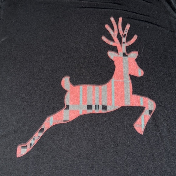 Kickee Pants Black Reindeer Print Long Sleeve Pajama Set - Picture 5 of 10